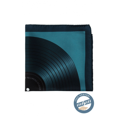 Копринена синя кърпичка, грамофонна плоча
