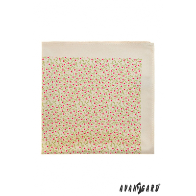 Нежна кремообразна кърпичка с флорален десен