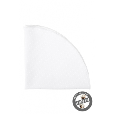 Бяла памучна кърпичка с фина текстура