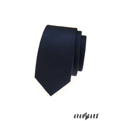 Синя текстурирана тясна вратовръзка