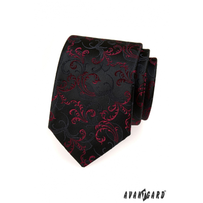 Вратовръзка с черни и червени мотиви