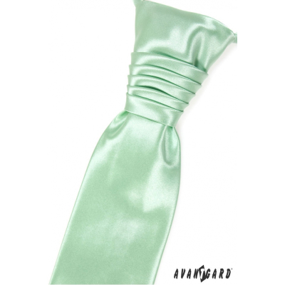 Нежно зелена сватбена вратовръзка
