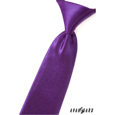 Бебешка вратовръзка лилав гланц