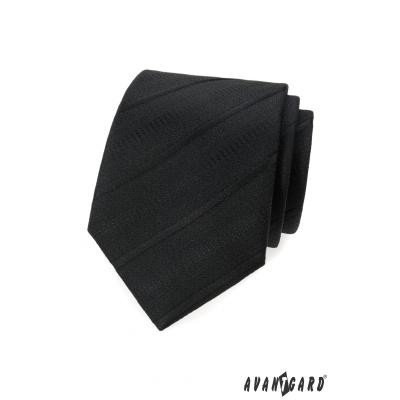 Черна вратовръзка с диагонални ивици
