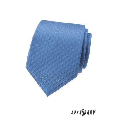 Синя вратовръзка с диамантен десен