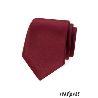 Мъжка вратовръзка в цвят бордо