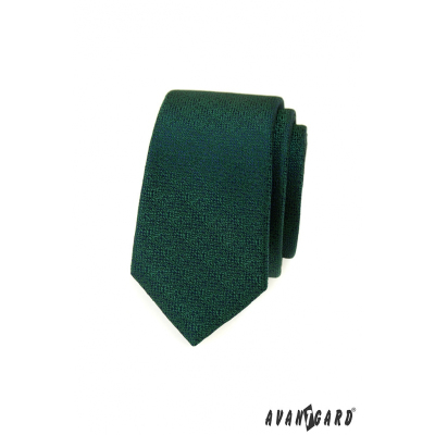 Зелена тясна вратовръзка с шарка