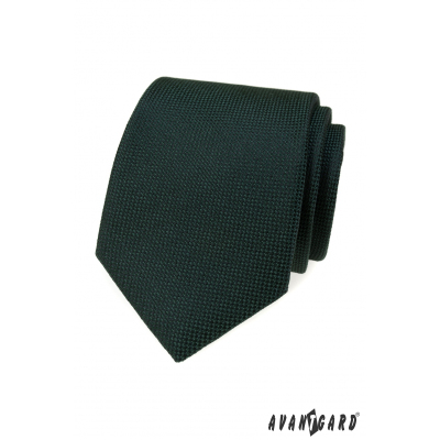 Тъмнозелена вратовръзка с плетена повърхност