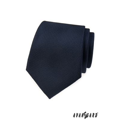 Тъмно синя текстурирана вратовръзка