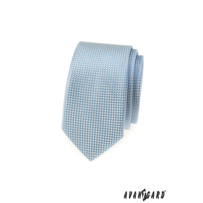 Бледо синя тясна вратовръзка