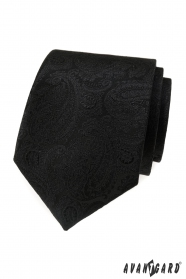 Черна вратовръзка с мотив пейсли