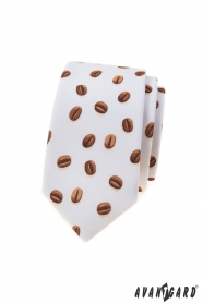 Кремообразна тясна вратовръзка с кафе на зърна