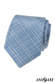 Светлосиня вратовръзка с тъкана шарка