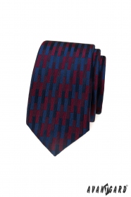 Тясна вратовръзка с цветен геометричен модел