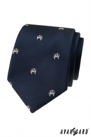 Синя вратовръзка Bulldog модел