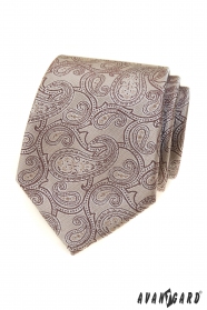 Бежова вратовръзка с пейсли мотив