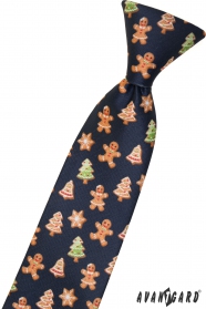Детска вратовръзка с коледни меденки
