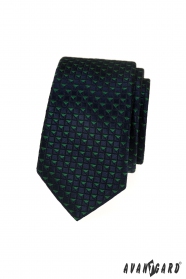 Синя вратовръзка със зелени триъгълници