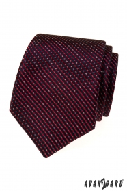 Вратовръзка в бордо с шарен десен