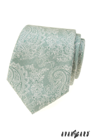 Зелена вратовръзка с орнаменти