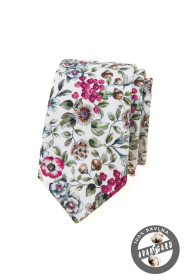 Памучна вратовръзка с пролетен мотив