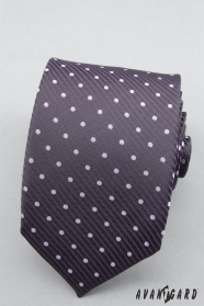 Лилава вратовръзка на точки на люляк