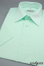 Мъжка зеленикава риза с къс ръкав