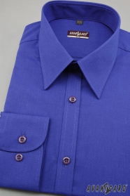 Мъжка риза Slim Fit кралско синя - разпродажба