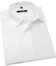 Бяла сватбена риза за копчета за ръкавели ANREDE