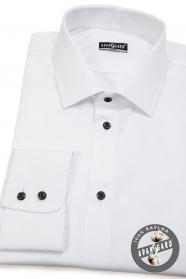 Бяла мъжка Slim Fit риза от 100% памук