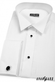 Мъжка риза смокинг SLIM с комплект копчета