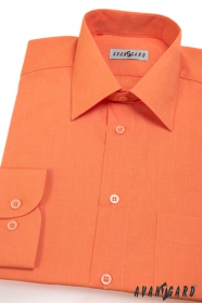 Мъжка риза с дълъг ръкав оранжев цвят