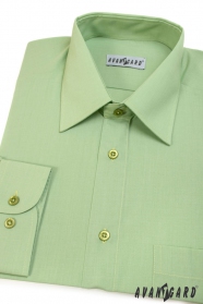 Мъжка риза KLASIC с дълъг ръкав V8-Зелена