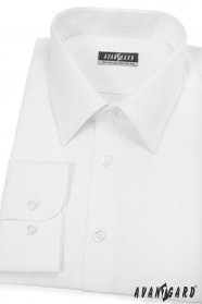 Бяла мъжка риза с дълъг ръкав