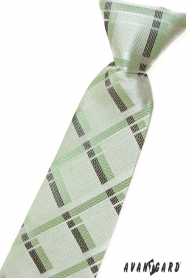 Бебешка зелена вратовръзка на райета