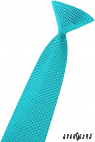 Момчешка вратовръзка тюркоазени квадратчета
