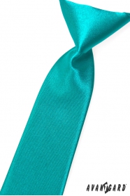Тюркоазено синя момчешка вратовръзка