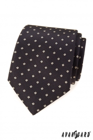 Кафява мъжка вратовръзка с десен