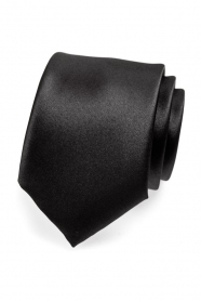 Матова мъжка черна вратовръзка