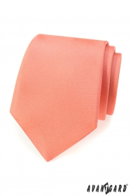 Едноцветна вратовръзка в матов цвят сьомга