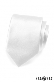 Обикновена гладка бяла мъжка вратовръзка