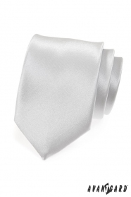 Гладка сребърна вратовръзка