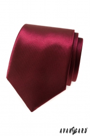 Блестяща мъжка вратовръзка в цвят бордо