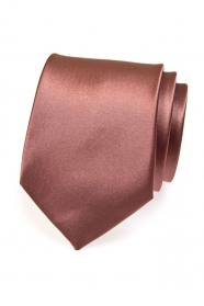 Вратовръзка монохромно кафяво с гланц