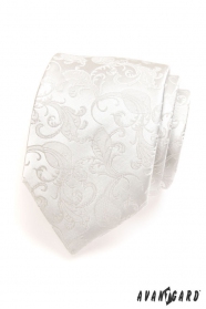Мъжка кремава вратовръзка с шарка