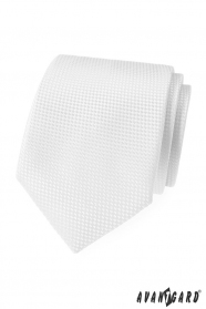 Бяла структурирана вратовръзка Avantgard Lux