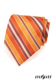 Мъжка вратовръзка с оранжеви ивици