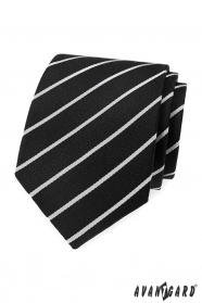 Черна вратовръзка с бяла ивица