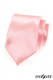 Мъжка гладка розова вратовръзка