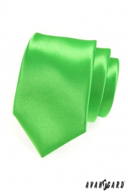 Мъжка зелена лъскава вратовръзка